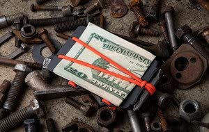 Cache Tool with cash and bolts