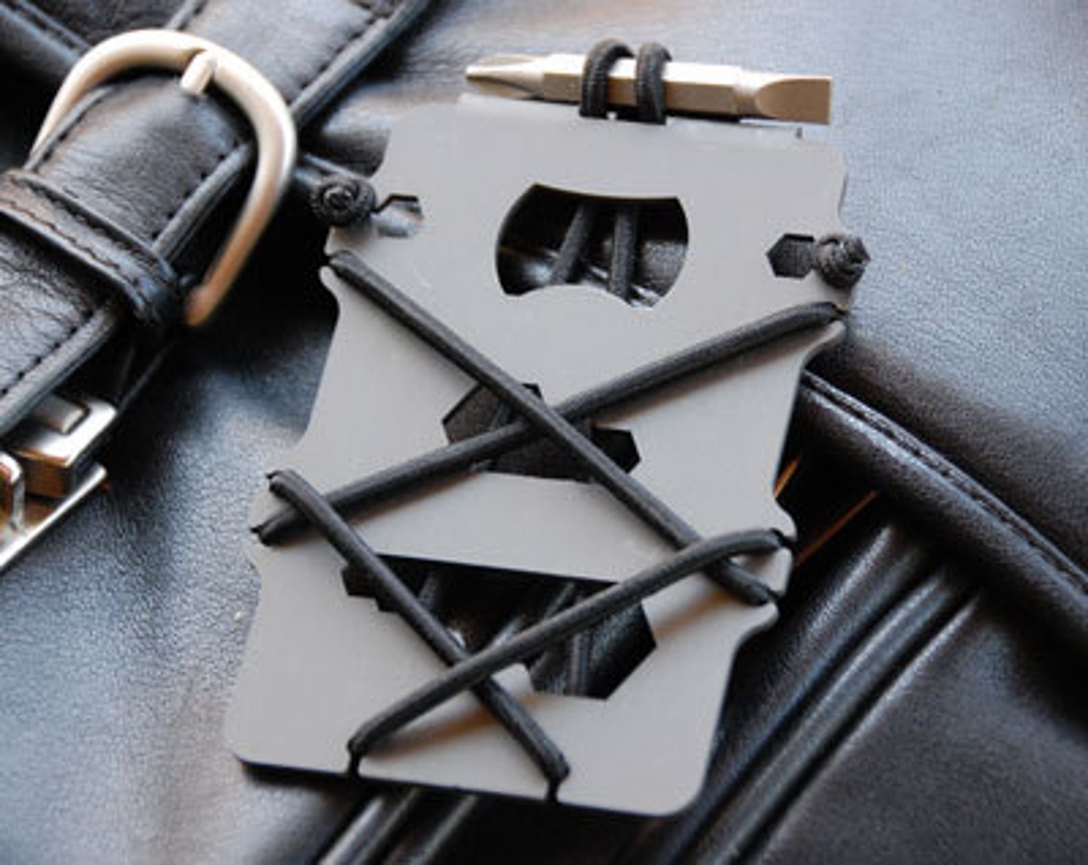 Cache Tool with leather and bit driver