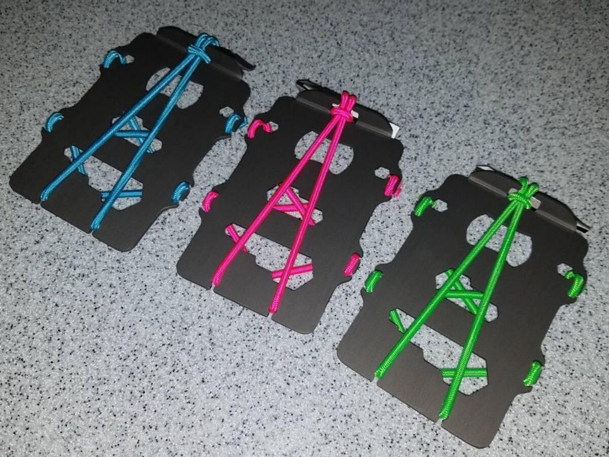 Cache Tool wallets in three cord colors